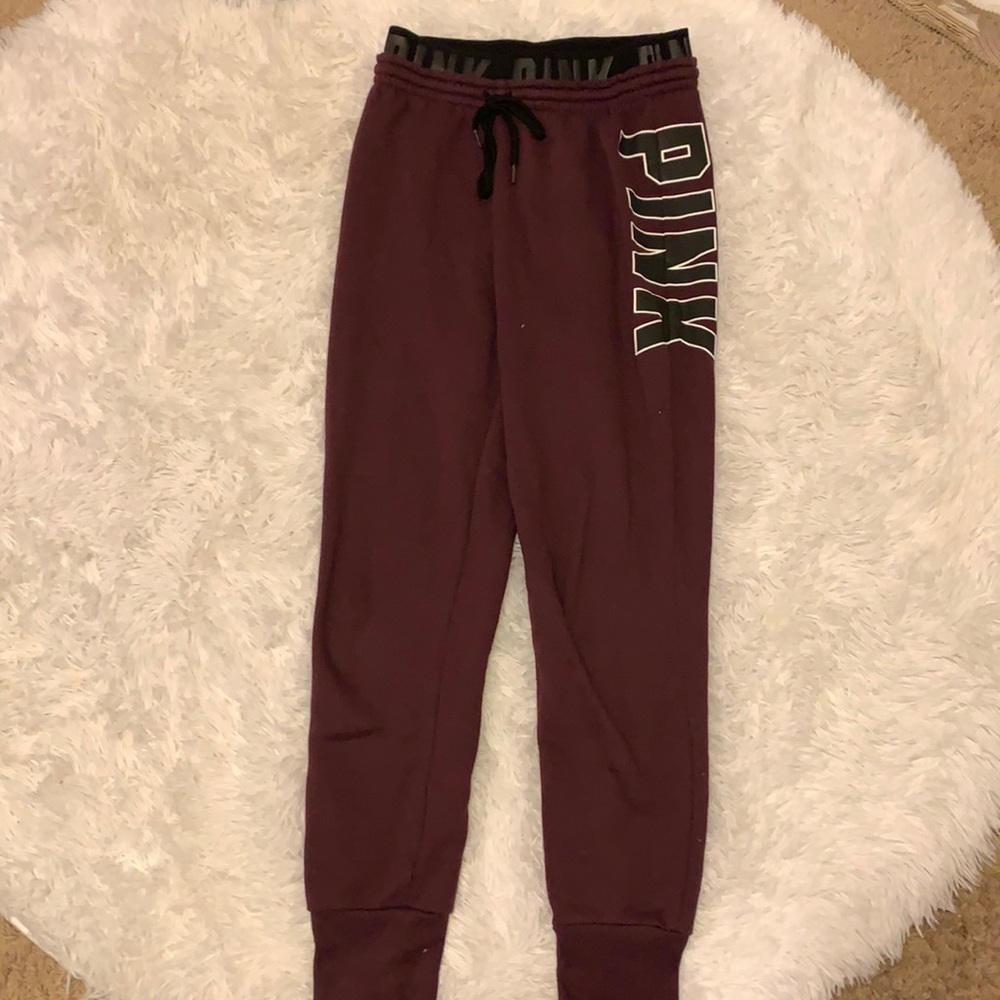PINK maroon/purple sweatpants